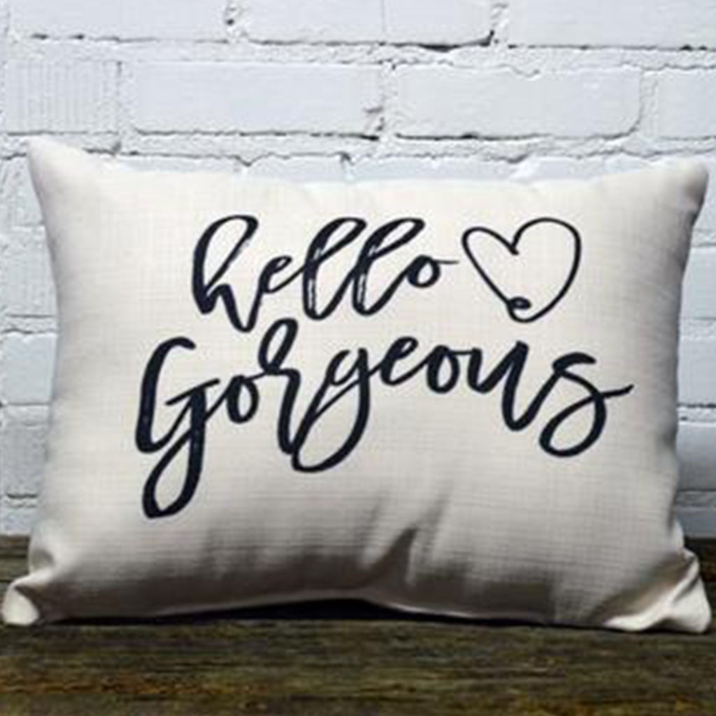 Hello Gorgeous Rectangle Pillow - TheMississippiGiftCompany.com