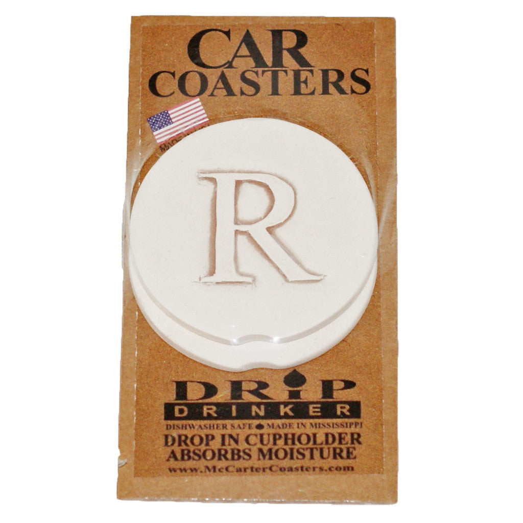 Initial Car Coaster - TheMississippiGiftCompany.com