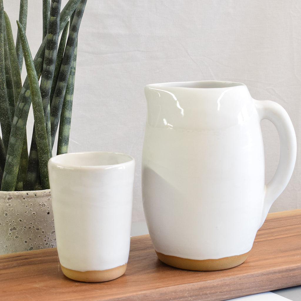 Large Pitcher-Simply White - TheMississippiGiftCompany.com