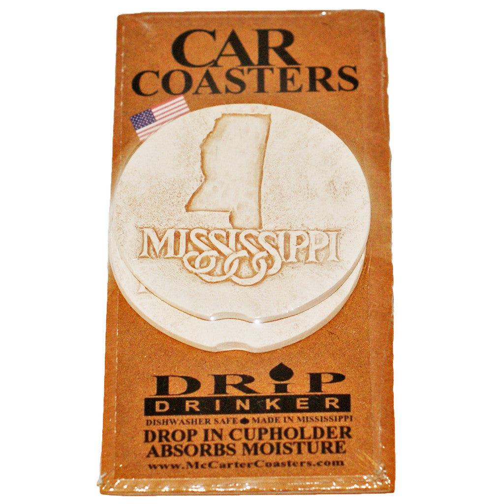 Mississippi Design Car Coaster - TheMississippiGiftCompany.com