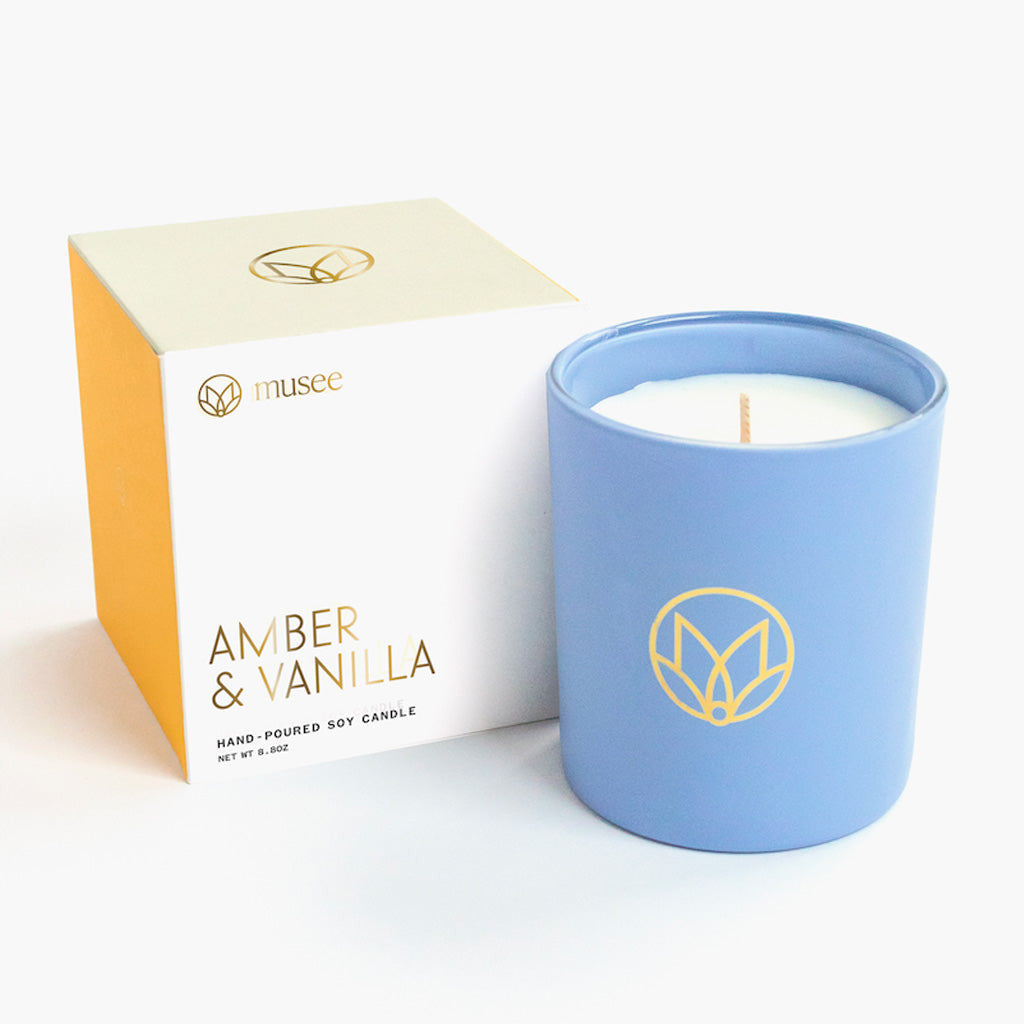 Amber and Vanilla Soy Candle - TheMississippiGiftCompany.com