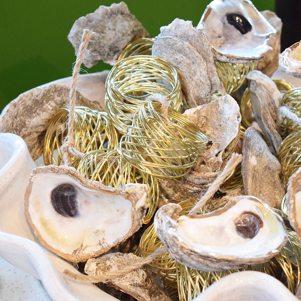 Oyster Shell Napkin Ring Set of Mississippi Made Gifts