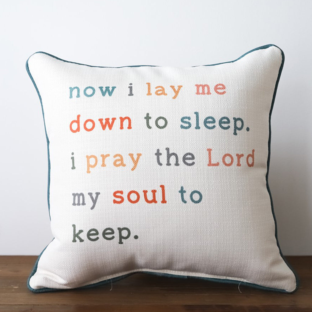 Now I Lay Me Square Pillow - TheMississippiGiftCompany.com