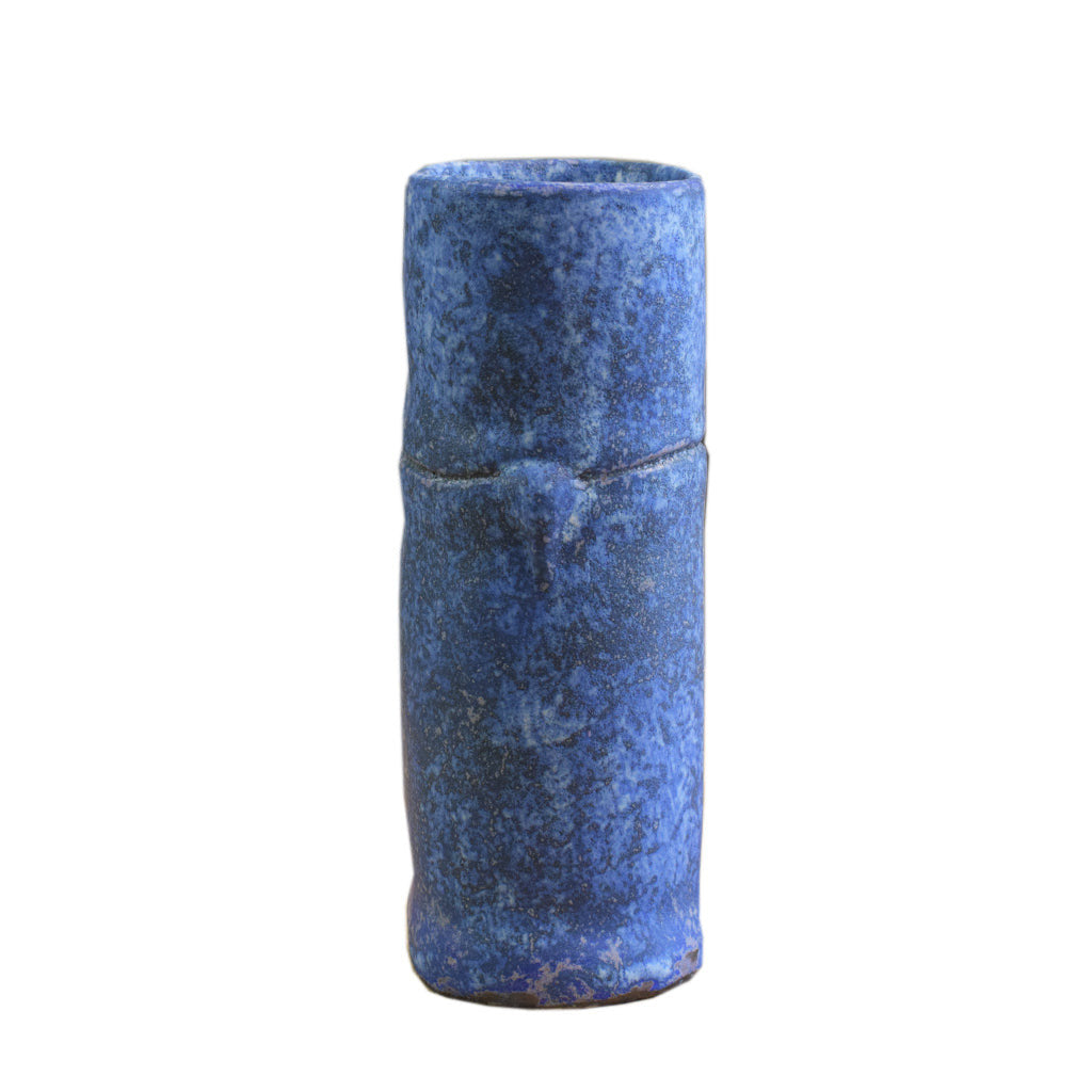 Bamboo Cylinder Vase Blue - TheMississippiGiftCompany.com