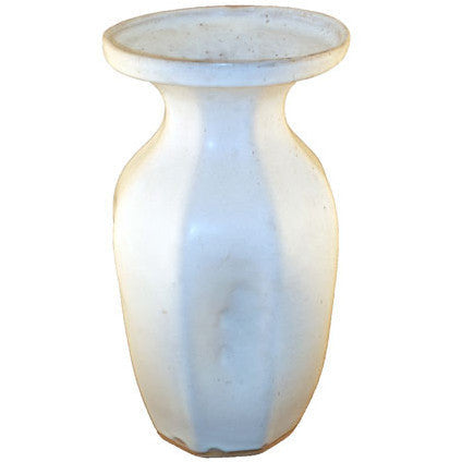 12" Plain Jar Vase White - TheMississippiGiftCompany.com