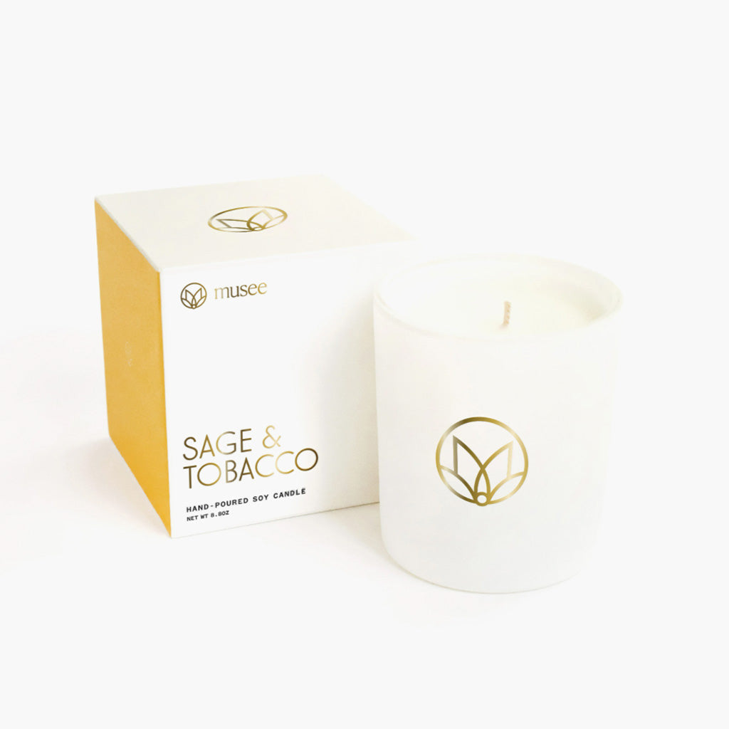 Sage and Tobacco Soy Candle - TheMississippiGiftCompany.com