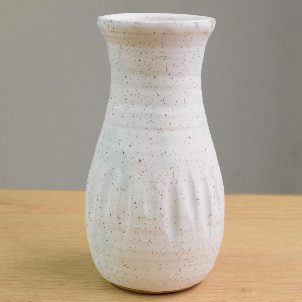 Seafoam Large Vase with Grooves - TheMississippiGiftCompany.com