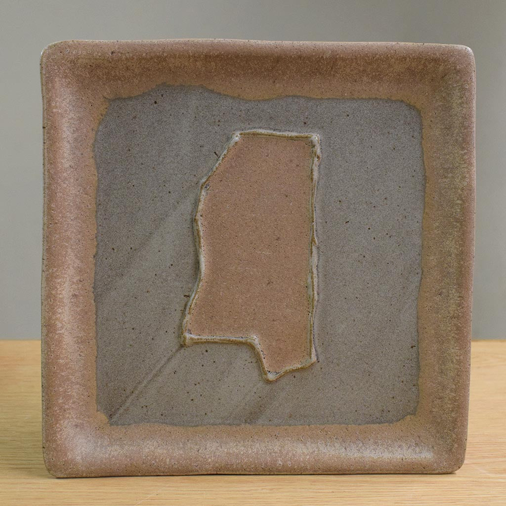 Southwest Pass Mississippi Square Plate - TheMississippiGiftCompany.com