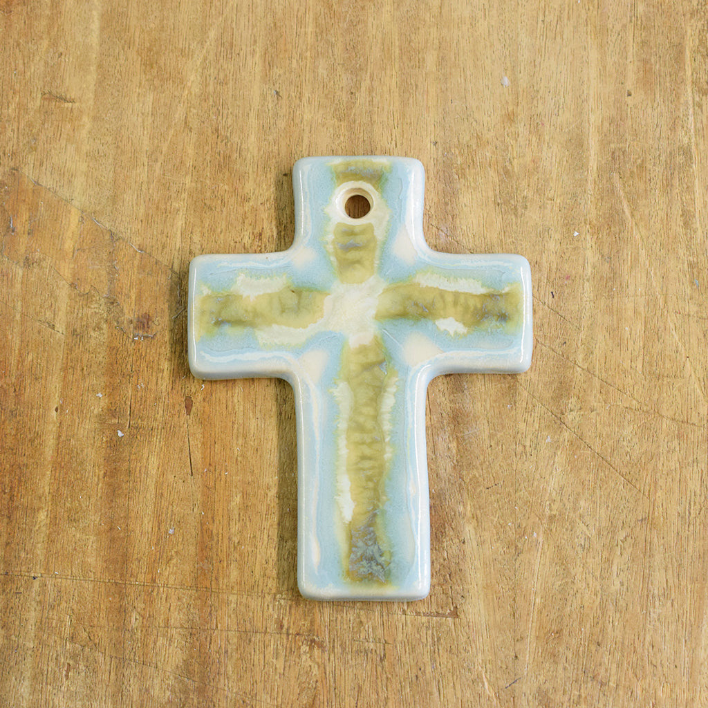 Teal Small Plain Cross - TheMississippiGiftCompany.com