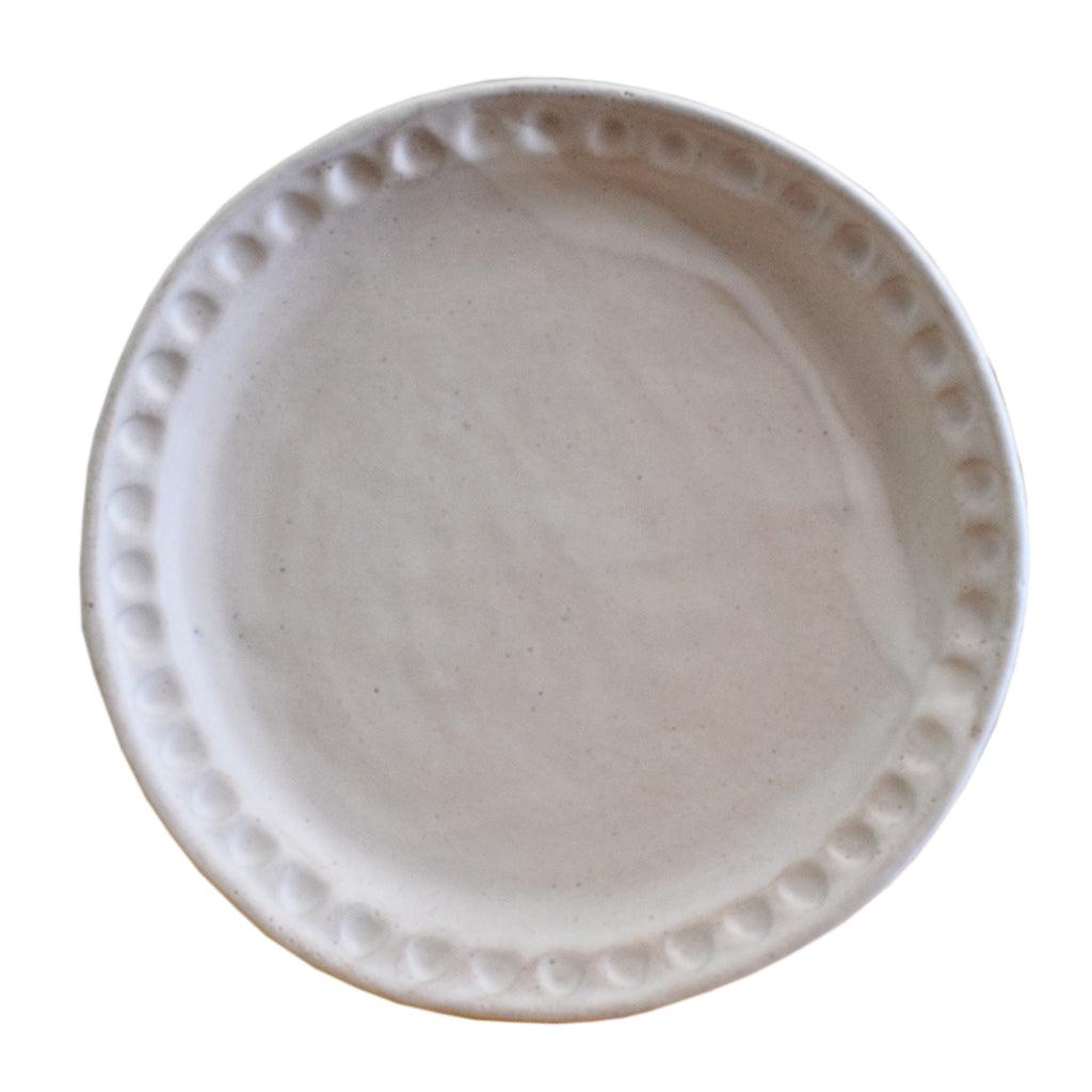 Round Thumbprint Platter White - TheMississippiGiftCompany.com