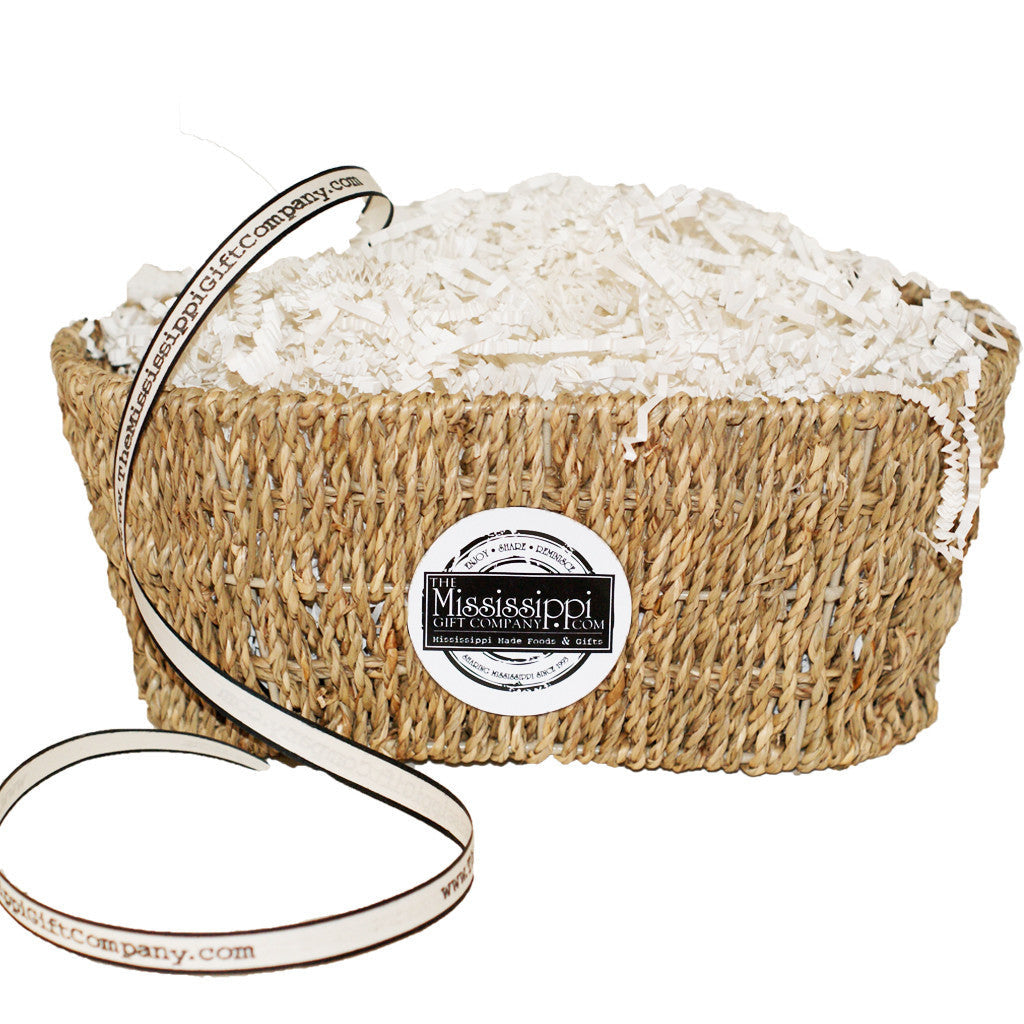 Unfilled Small Oval Seagrass Basket - TheMississippiGiftCompany.com