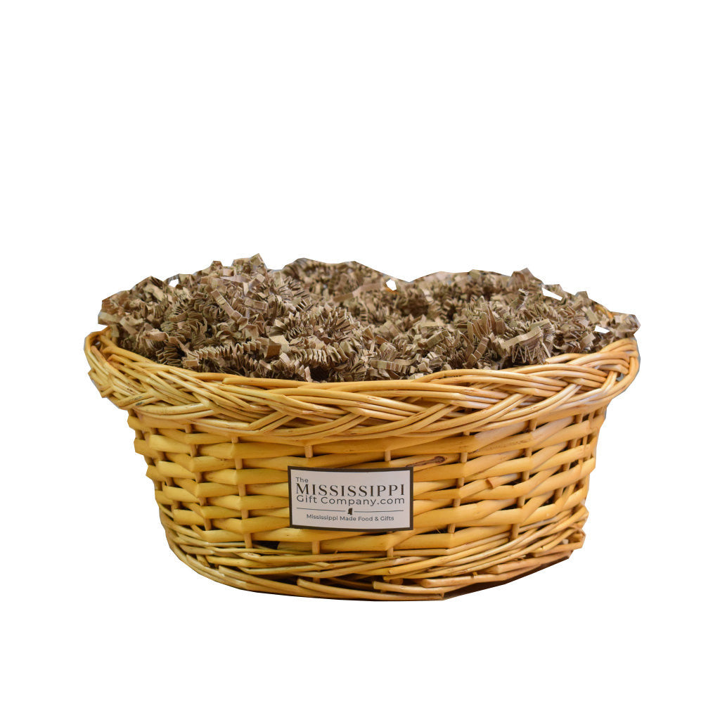 Unfilled 10" Light Round Basket - TheMississippiGiftCompany.com