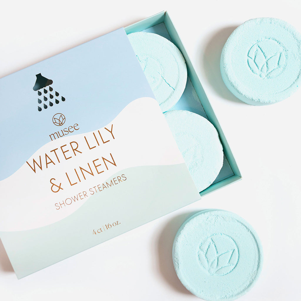 Water Lily & Linen Shower Steamers Set - TheMississippiGiftCompany.com