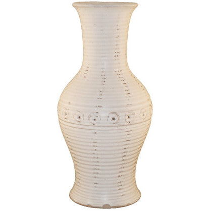 14.5" White Vase - TheMississippiGiftCompany.com