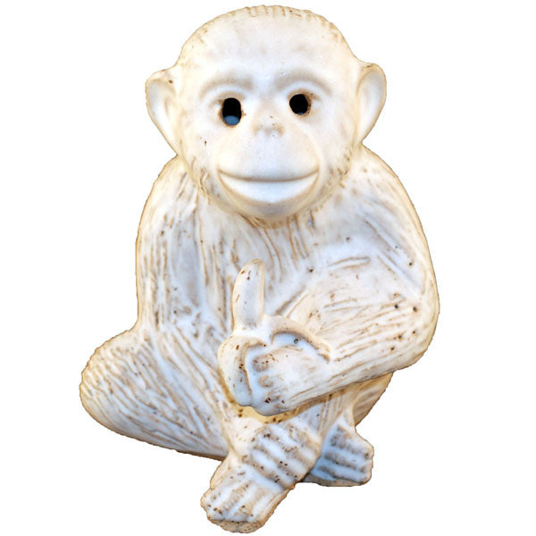Monkey With Banana White - TheMississippiGiftCompany.com