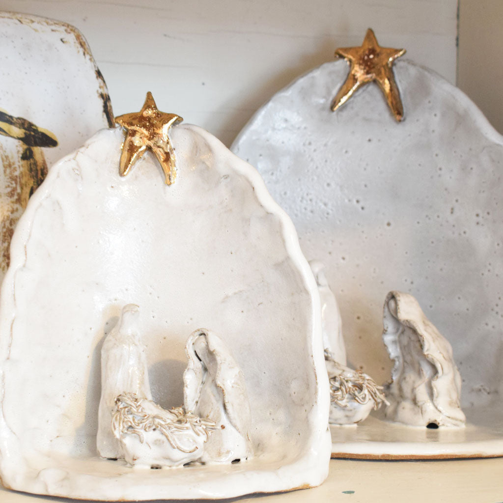 Medium Nativity Antique White - TheMississippiGiftCompany.com